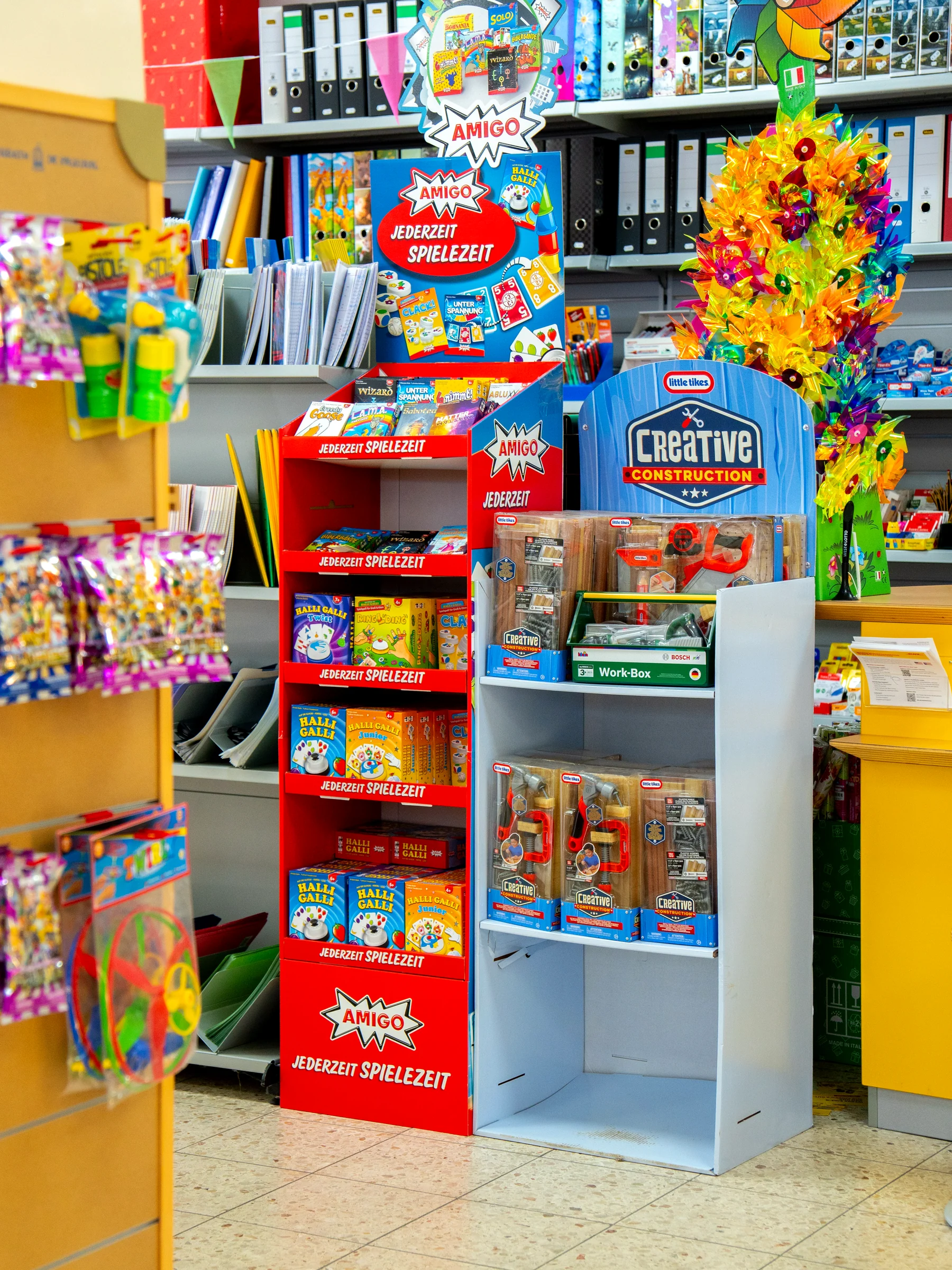 Spielwaren und Spiele im Laden